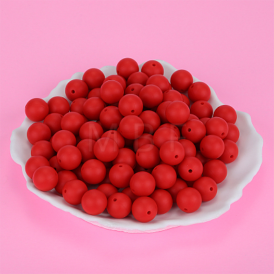 Round Silicone Focal Beads SI-JX0046A-52-1