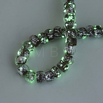 Luminous Handmade Silver Foil Glass Beads Strands FOIL-N029-02B-04-1