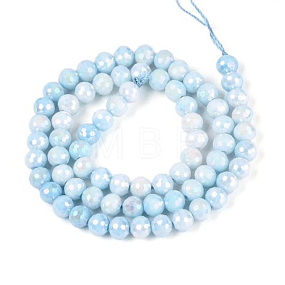 Anti-Tarnish Electroplate Glass Beads Strands GLAA-N056-6mm-10-1