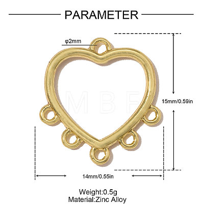 Zinc Alloy Chandelier Component Links AL-OY001-25G-1
