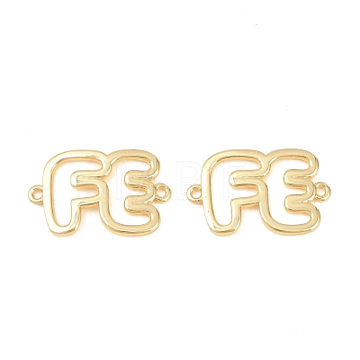 Brass Hollow Connector Charm KK-F931-28D-G-1