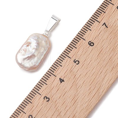 Natural Baroque Keshi Pearl Pendants PALLOY-JF05218-02-1