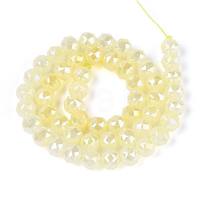 Anti-Tarnish Electroplate Glass Beads Strands GLAA-N064-8mm-02-1