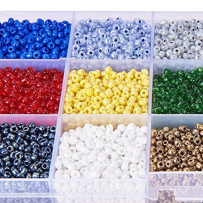 8/0 Round Glass Seed Beads Sets SEED-PH0007-01-1