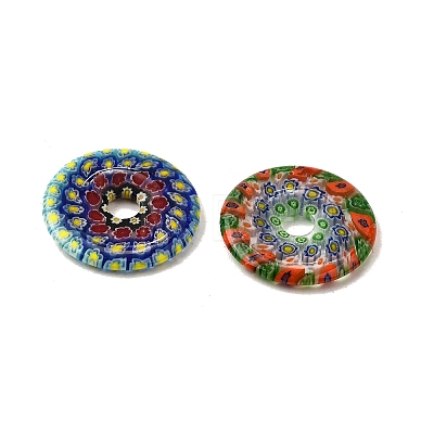 Handmade Millefiori Glass Beads LAMP-A155-01B-1