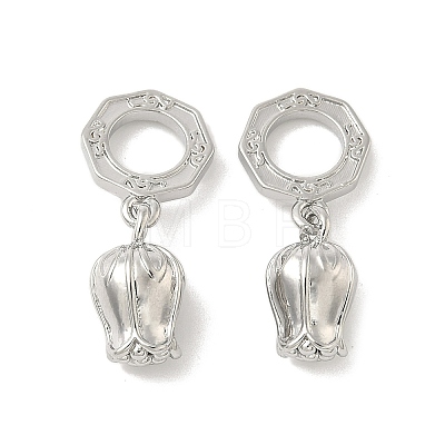 Brass Lily of the Valley European Dangle Charms KK-B166-08P-1