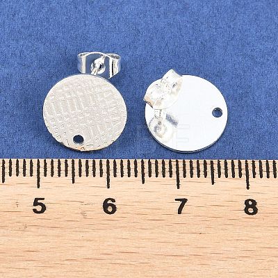 304 Stainless Steel Ear Stud Findings STAS-O119-14C-S-1