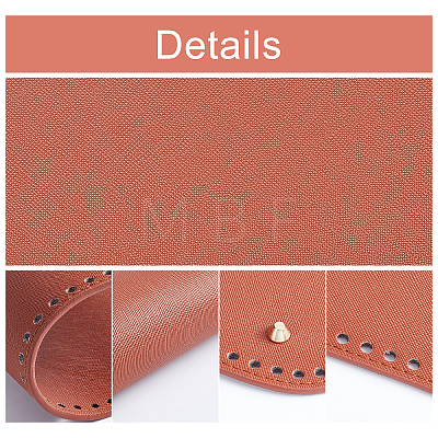   2Pcs PU Leather with Iron Oval Bottom FIND-PH0001-99B-1