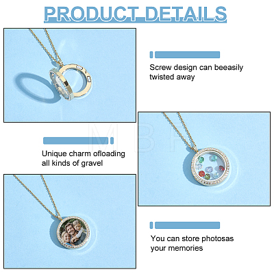 6Pcs Alloy Magnetic Locket Pendants FIND-ME0003-67G-1