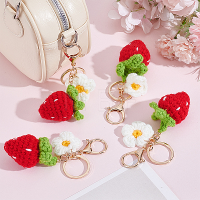 Yarn Woven Keychains KEYC-WH0025-093-1