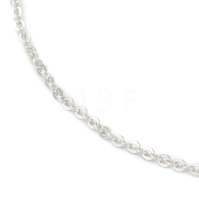 Brass Cable Chain Necklaces Making MAK-H102-01P-1