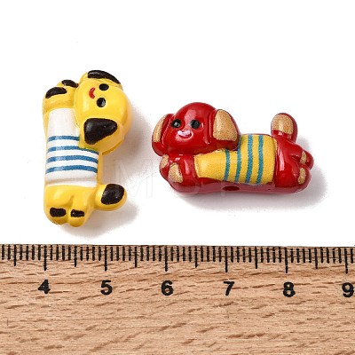 Baking Paint Opaque Acrylic Beads OACR-H060-03-1