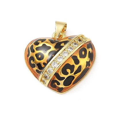 Brass Micro Pave Clear Cubic Zirconia Pendants KK-A303-17D-G-1