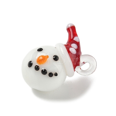 Christmas Handmade Lampwork Pendants LAMP-L081-01I-1