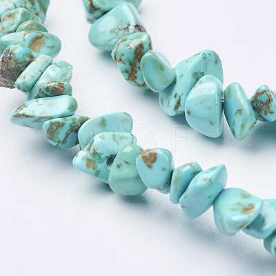 Synthetic Turquoise Beads Strands G-D283-3x5-10-1