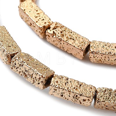 Electroplated Natural Lava Rock Beads Strands G-I360-K04-02-1