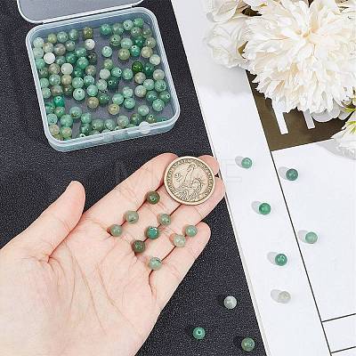 GOMAKERER 2 Strands Natural Green Aventurine Beads Strands G-GO0001-29A-1