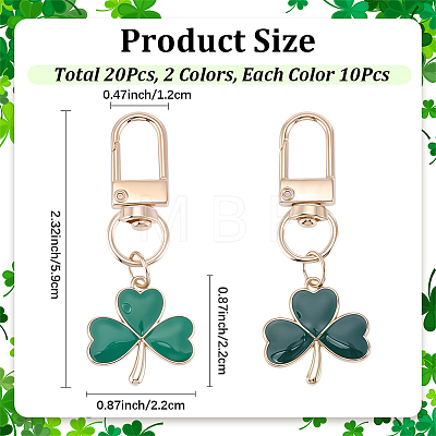 20Pcs 2 Styles Alloy Enamel Pendant Decorations HJEW-CP00087-1