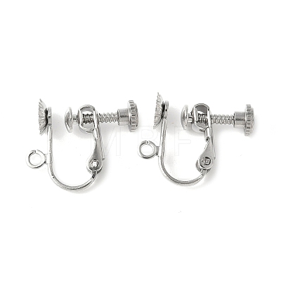 316 Surgical Stainless Steel Clip-on Earring Findings X-STAS-Z127-02P-1