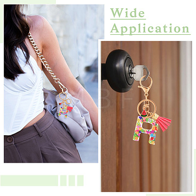 Fruit Series Letter Resin Keychains KEYC-TAC0033-02R-1
