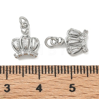 SHEGRACE Brass Micro Pave Cubic Zirconia Pendants XGRQ3D639-516P-1