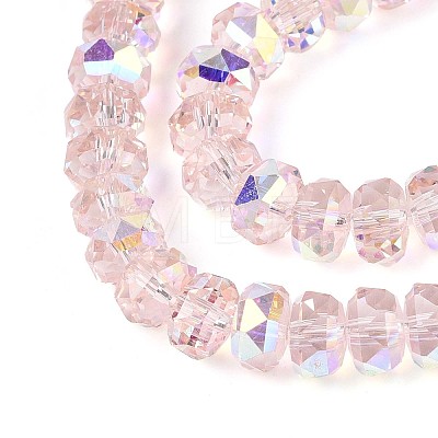 Electroplate Transparent Glass Beads Strands X-EGLA-N022-04A-D14-1