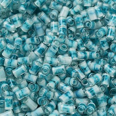 Two Tone Inside Colours Transparent Glass Seed Beads SEED-C004-05L-1