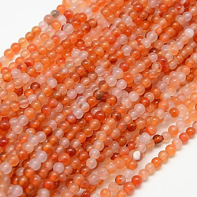 Natural Carnelian Beads Strands X-G-N0006-4mm-17-1