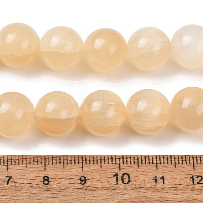 12MM Grade A Natural Golden Silk Jade Round Beaded Necklaces GG-CBAA808-03P-D-1