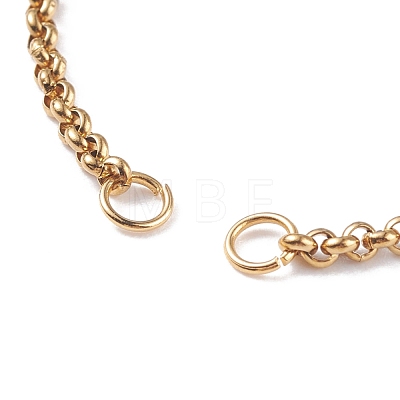 304 Stainless Steel Rolo Chain Slider Bracelet Making AJEW-JB01117-1