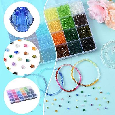 138g 23Colors Transparent Acrylic Beads TACR-FS0001-69-1