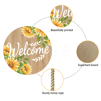Printed Wood Round Sheets AJEW-WH0334-007-1