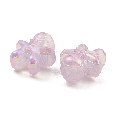 Luminous UV Plating Rainbow Iridescent Acrylic Beads X-PACR-E002-04-1