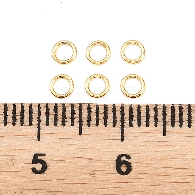 Brass Closed Jump Rings KK-D257-01G-10-1