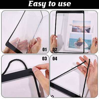 Erasable PVC Hanging Price Tags with Rope CDIS-WH0021-069D-01-1