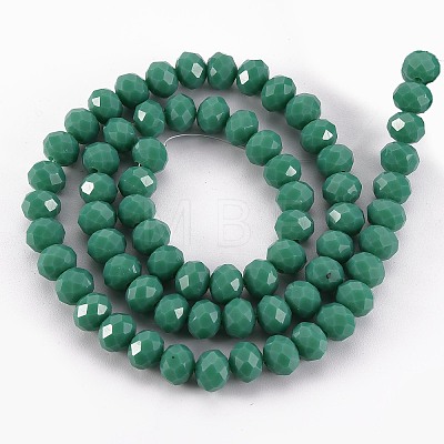 Opaque Solid Color Glass Beads Strands LS-EGLA-A034-P8mm-D19-1