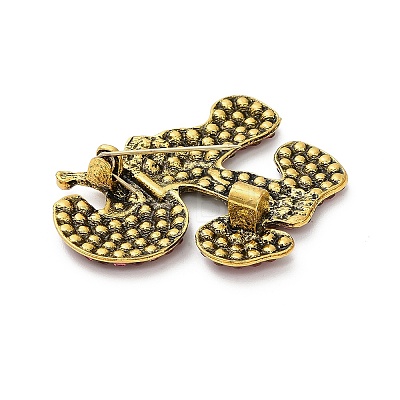 Animal Alloy Rhinestone Brooches for Clothes JEWB-C046-04E-AG-1