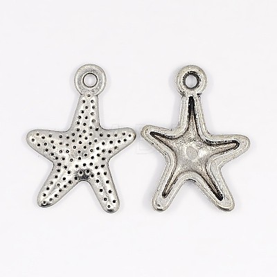 Tibetan Style Alloy Starfish/Sea Stars Charms LF0463Y-1