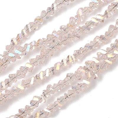 Electroplate Transparent Glass Beads Strands EGLA-P061-04C-AB02-1