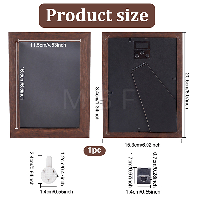 Tabletop Rectangle Wooden Coin Display Stands FIND-WH0152-174B-1