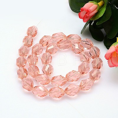 Faceted Polyhedron Imitation Austrian Crystal Bead Strands G-M190-11x8mm-30A-1