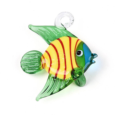 Handmade Lampwork Pendants LAMP-T025-02C-1