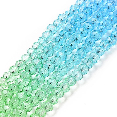 Transparent Glass Beads Strands GLAA-L045-01B-04-1