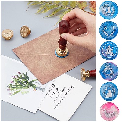 CRASPIRE DIY Wax Seal Stamp Kits DIY-CP0002-76C-1