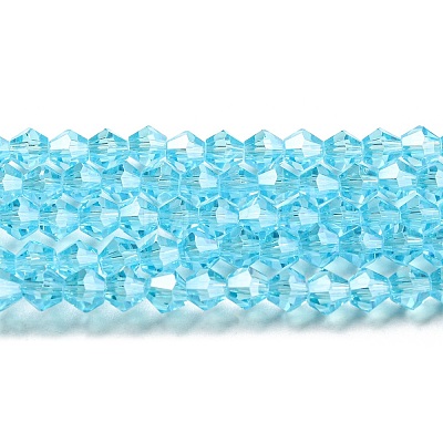 Transparent Electroplate Glass Beads Strands GLAA-F029-3mm-C20-1