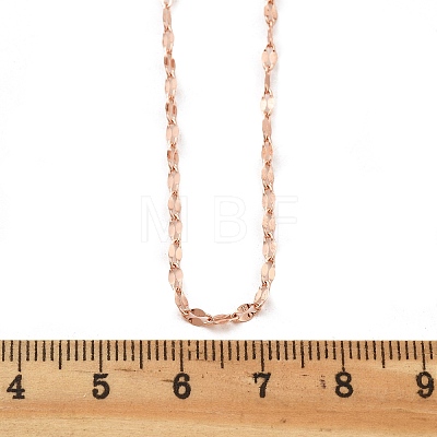 Brass Dapped Chains Necklaces for Women NJEW-D302-23RG-1