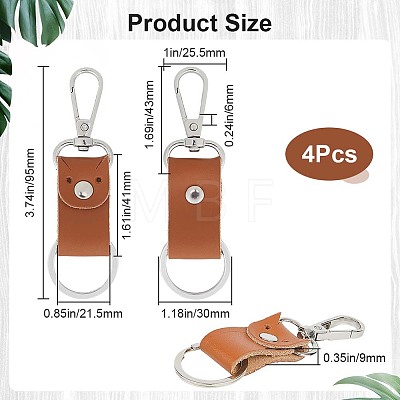 Cowhide Leather Pendant Decoration HJEW-WH20012-05A-1