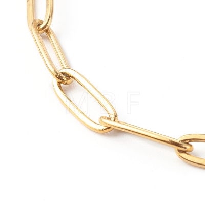 304 Stainless Steel Paperclip Chains Bracelet BJEW-JB06523-01-1