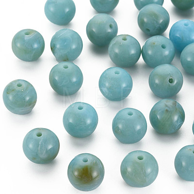 Round Imitation Gemstone Acrylic Beads OACR-R029-12mm-06-1