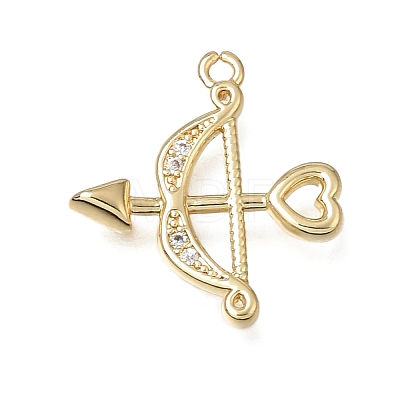 Brass Micro Pave Clear Cubic Zirconia Pendants KK-A302-06G-1